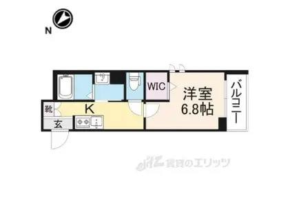 シャーメゾン忠 彦根(1K/3階)の間取り写真