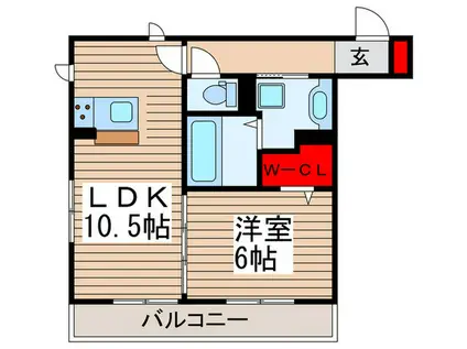 アイビーコートT(1LDK/2階)の間取り写真