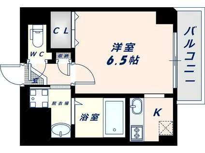 ザケーズヴィレ(1K/2階)の間取り写真