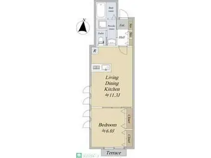 J-RENT大宮大成町(1LDK/2階)の間取り写真