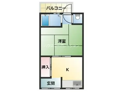 大黒文化(1DK/1階)の間取り写真