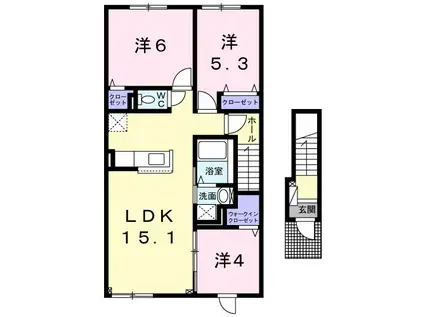 スペランツァ(3LDK/2階)の間取り写真