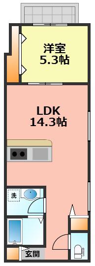 SEREINE NEFLIER(1LDK/1階)の間取り写真
