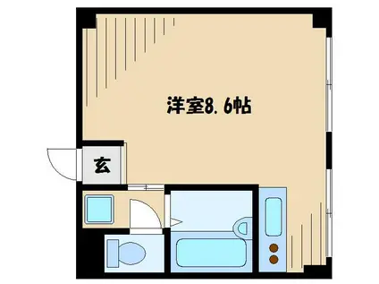 ルミエールアイたまプラーザ(1K/4階)の間取り写真