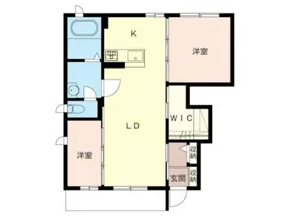 パルメゾン(2LDK/1階)の間取り写真