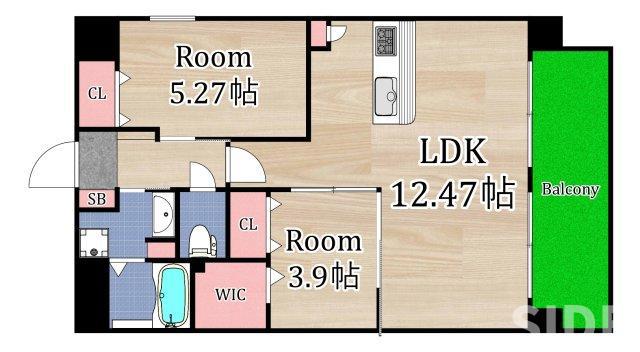 LIVECASA関目(2LDK/6階)の間取り写真