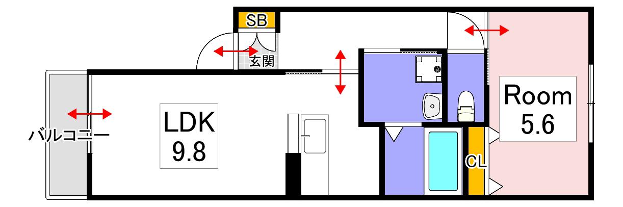 アルヴィータII(1LDK/2階)の間取り写真