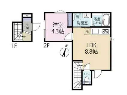 チェスト(1LDK/2階)の間取り写真