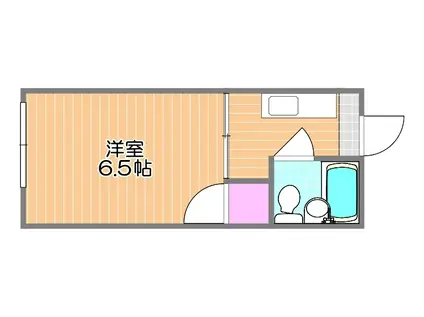 さくらコート下伊福(1K/2階)の間取り写真