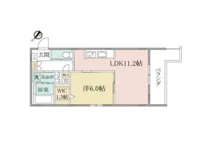 ヘーベルヴィレッジ西船橋(1LDK/3階)の間取り写真