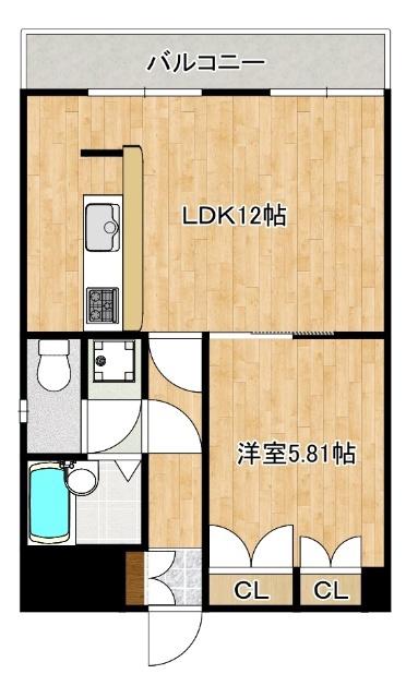 ケントクレール(1LDK/10階)の間取り写真