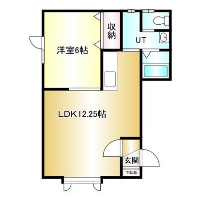 メゾンラポール(1LDK/1階)の間取り写真
