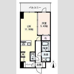 SAIDAIJI TERRACE(1LDK/5階)の間取り写真