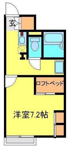 レオパレスエントピア(1K/2階)の間取り写真