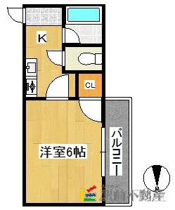 R-BOX OHISHI(1K/1階)の間取り写真
