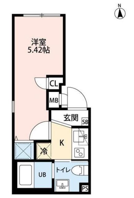 アトリオ新宿早稲田(1K/5階)の間取り写真