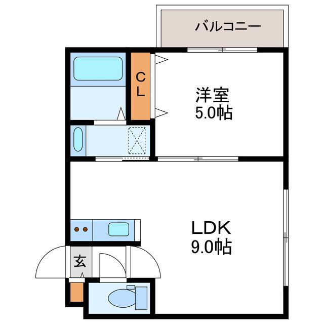 GENTILE N18 ジェンティーレN18(1LDK/4階)の間取り写真