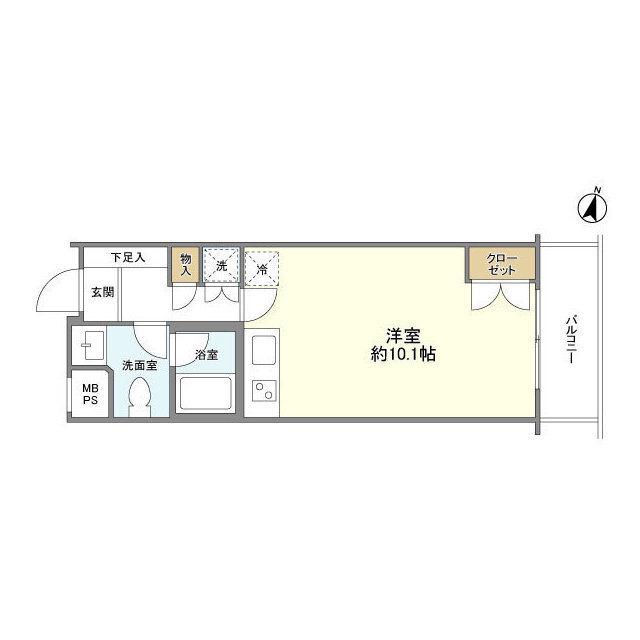 東急ドエルキルト三軒茶屋(ワンルーム/3階)の間取り写真