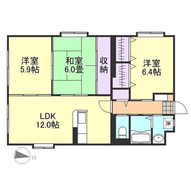 アールコンシェルT(3LDK/2階)の間取り写真