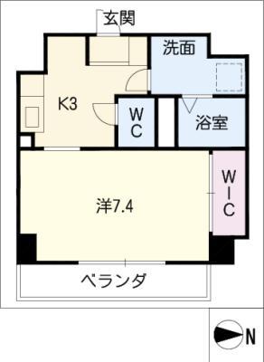 プライム北丸之内(1K/4階)の間取り写真