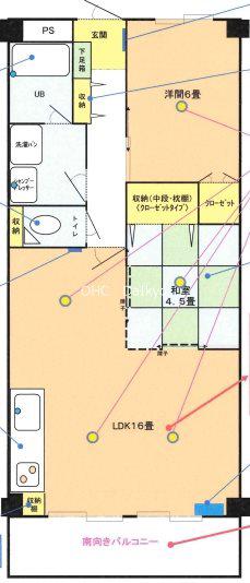 第3コーポ平野(2LDK/3階)の間取り写真