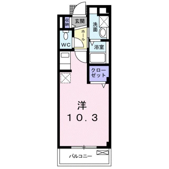 エステート・レイIII(1K/2階)の間取り写真