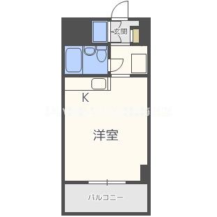 シティハイム新大阪(ワンルーム/7階)の間取り写真