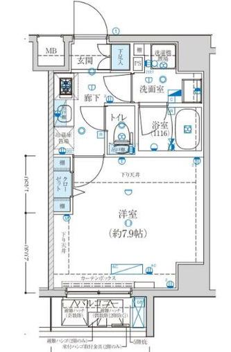 MAXIV北赤羽(1K/2階)の間取り写真