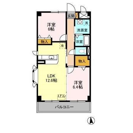 PRIMAVERA(2LDK/2階)の間取り写真