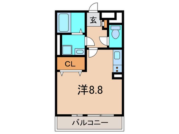 OTTS西ノ口(ワンルーム/1階)の間取り写真