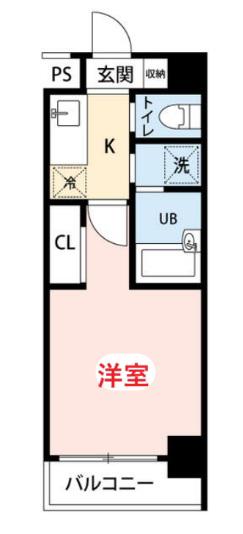 スカイコート浜松町(1K/5階)の間取り写真