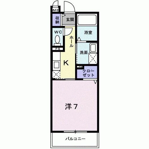シャルマンT(1K/2階)の間取り写真