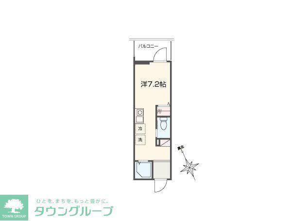 MELLAS相模原II(ワンルーム/1階)の間取り写真