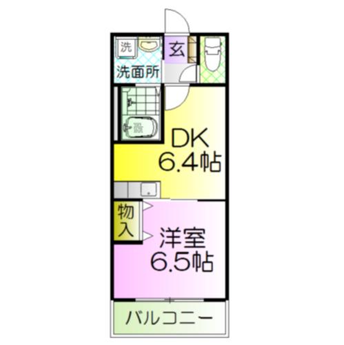 PRANDRE I(1DK/1階)の間取り写真