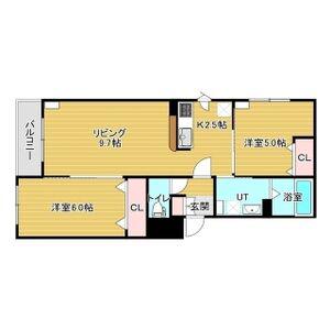 LIAISON琴似(2LDK/3階)の間取り写真