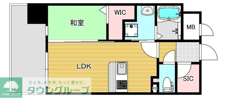 リファレンス六本松ビル(1LDK/10階)の間取り写真