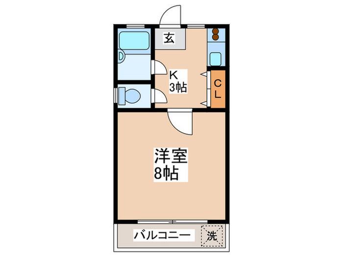 中島アパ-ト(1K/1階)の間取り写真