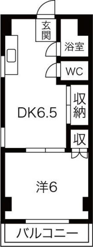G1ビル千種(1DK/2階)の間取り写真