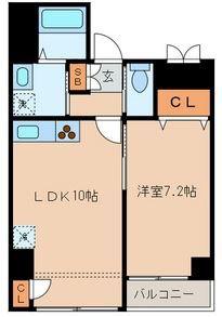 アルテール東日本橋(1LDK/2階)の間取り写真