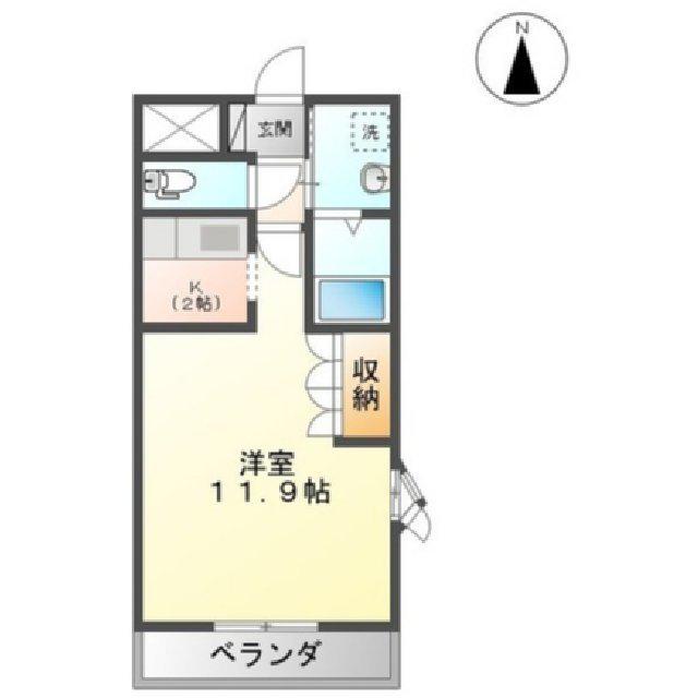 プロニティ表(1K/2階)の間取り写真