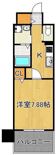 レジェンド黒崎(1K/11階)の間取り写真