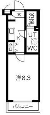 GROWS練馬高野台(1K/2階)の間取り写真
