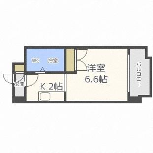 あおばビルN25(ワンルーム/5階)の間取り写真