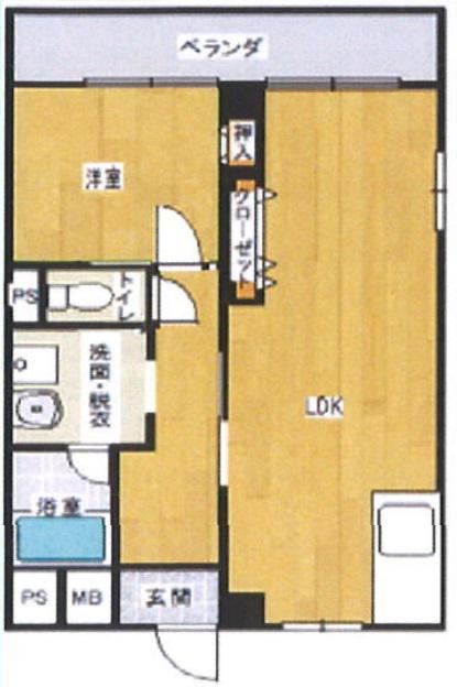 第一双基(1LDK/8階)の間取り写真