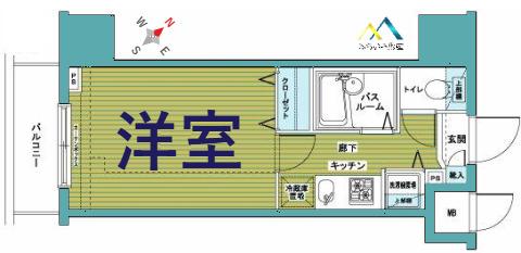フェニックス新横濱イクシール(1K/9階)の間取り写真
