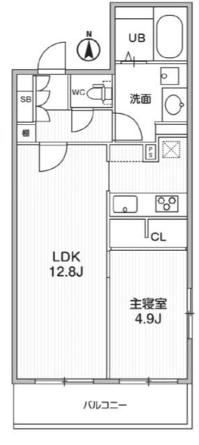 THE PALMS MUSE 新江古田(1LDK/2階)の間取り写真