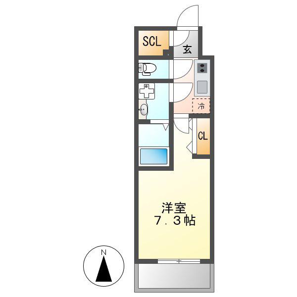 S-RESIDENCE浄心(1K/3階)の間取り写真
