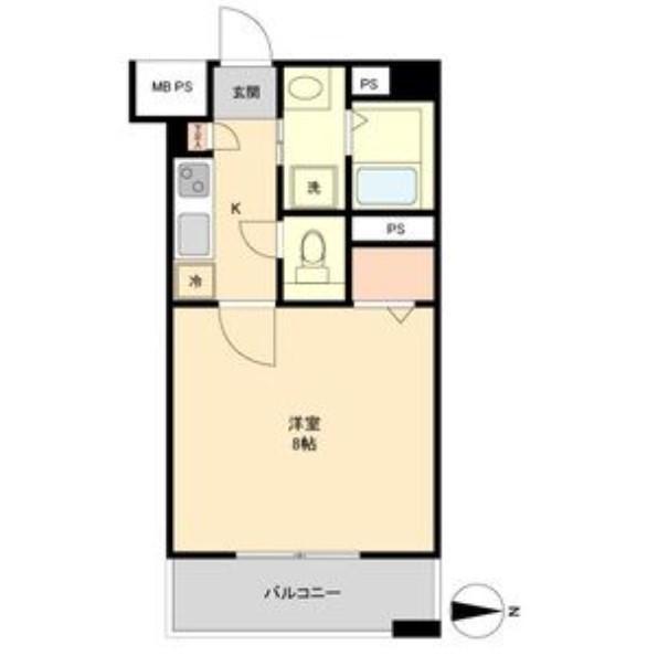 WILLDO 金山正木(1K/6階)の間取り写真