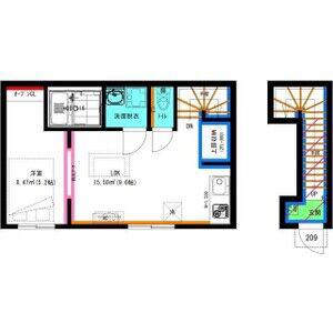 RADIANCE桜本町(1LDK/2階)の間取り写真