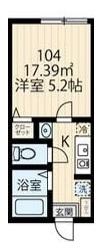 ラフィーネ生田2(1K/1階)の間取り写真